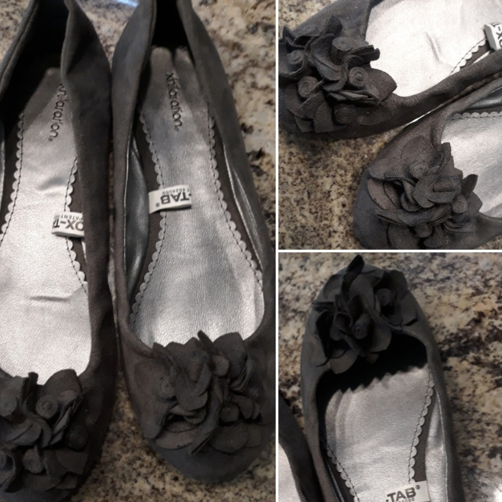 Xhilaration | Suede Ballet Flats (NWOT) | Gray